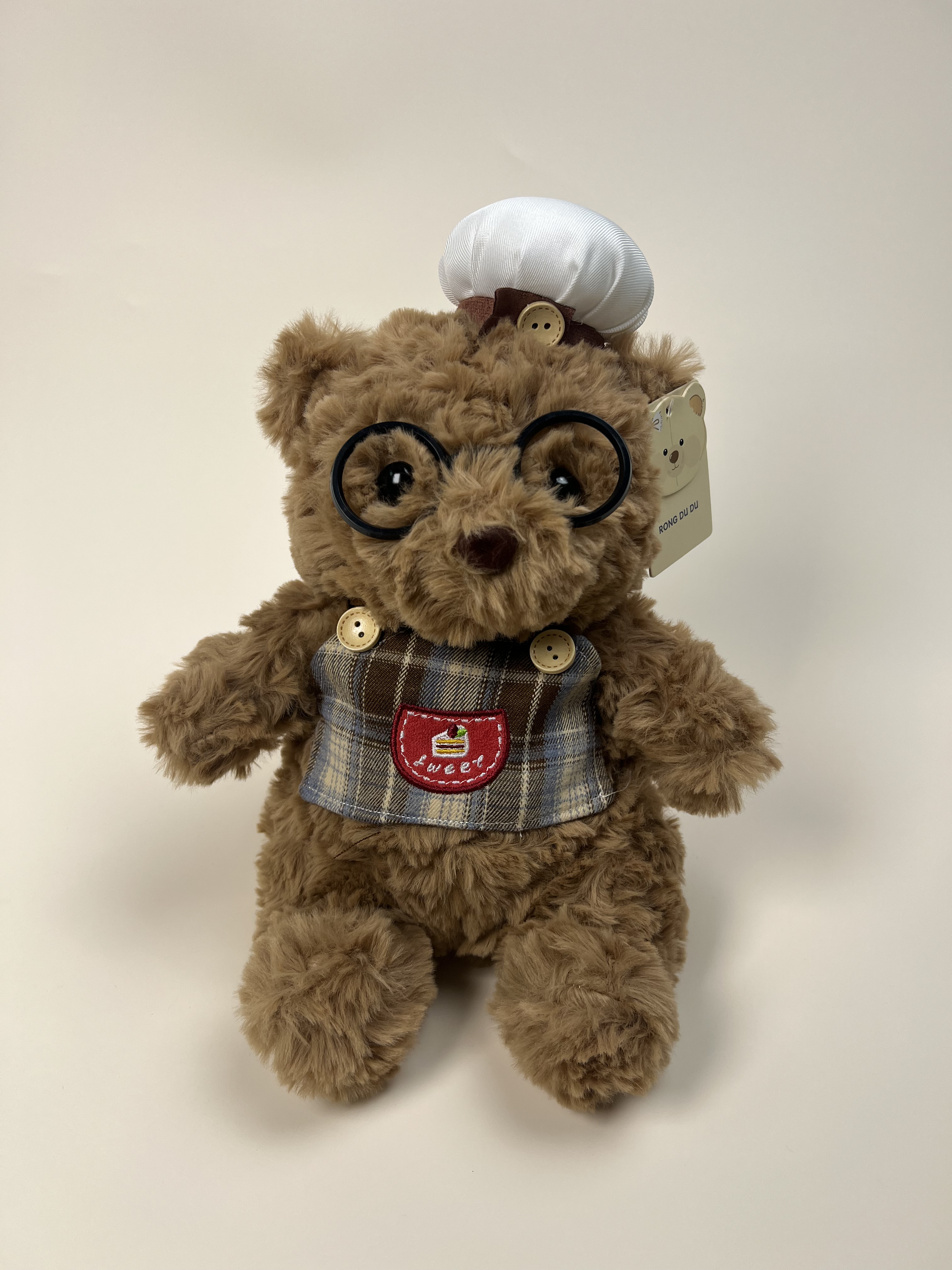 Plush Toy of a Little Bear Cake Chef