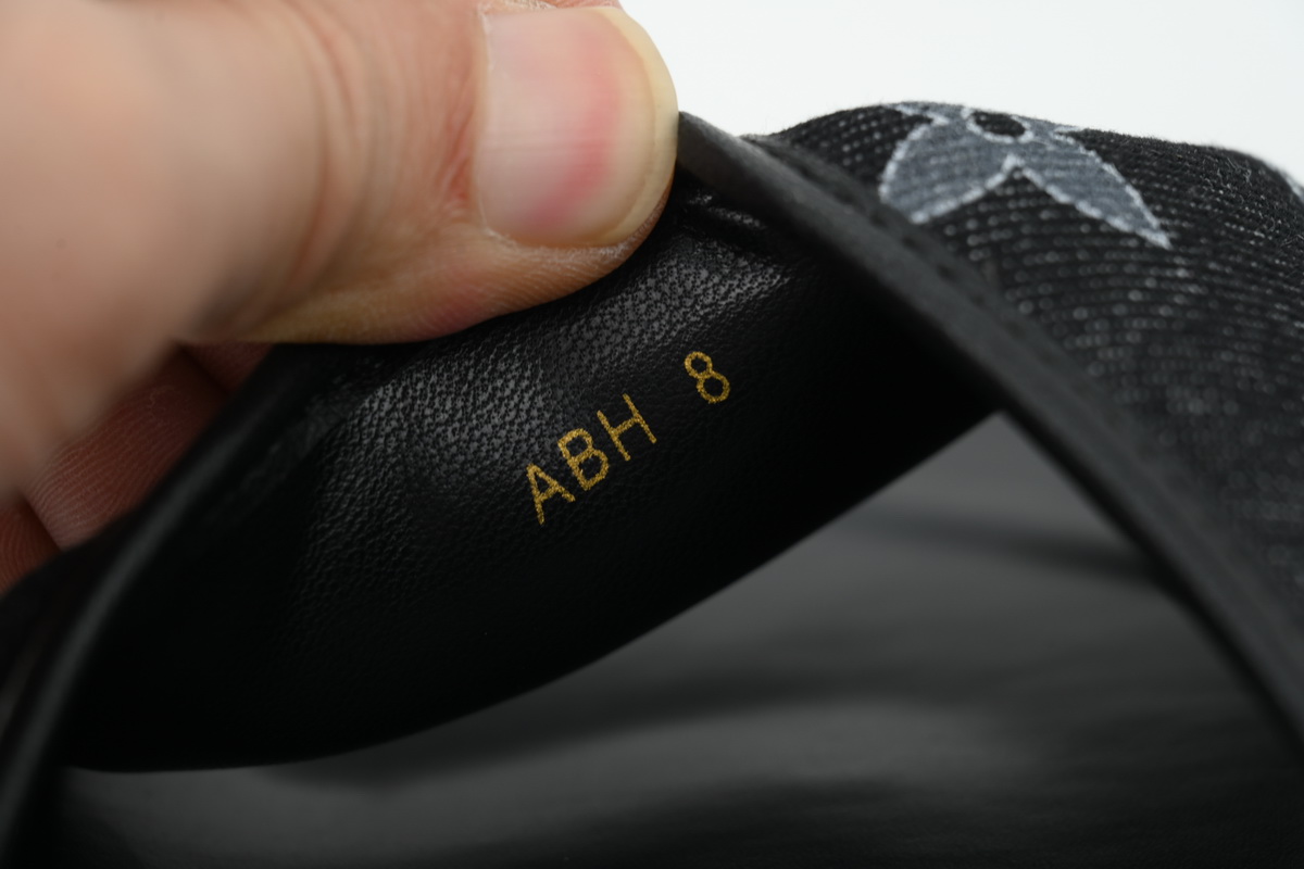 LOUIS VUITTON Slippers Black Denim Fabric