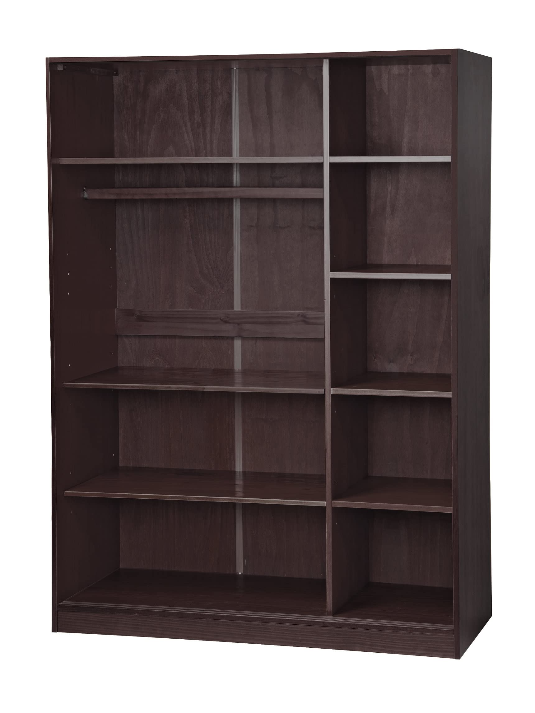 100% Solid Wood Wardrobe with 3 Sliding Louvered Doors