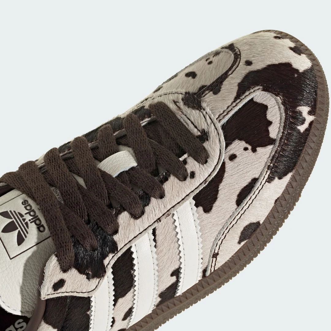 adidas Samba OG Cow Print Dark Brown White Women's