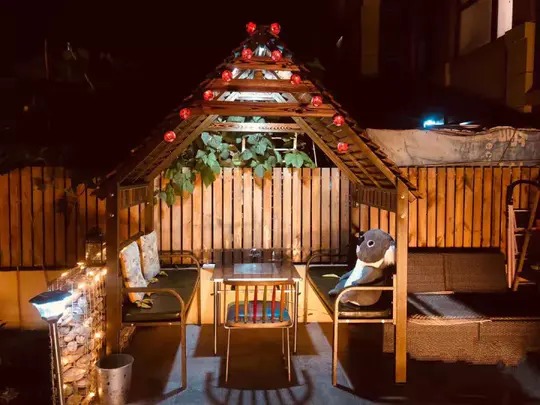 Wood Patio Garden Pavilion Rain Proof Removable House