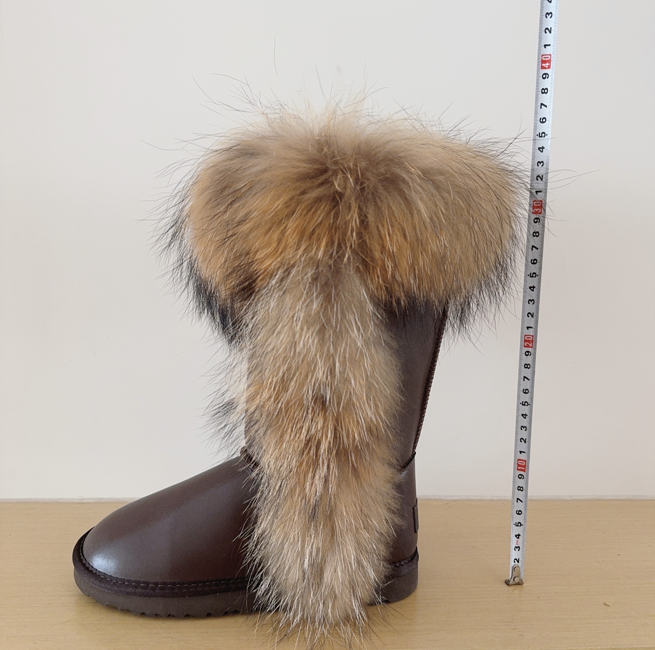 5815 Genuine Fur Trim Tall Boots
