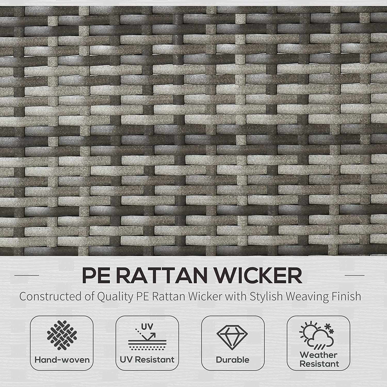 7 Pcs Rattan Furniture Set