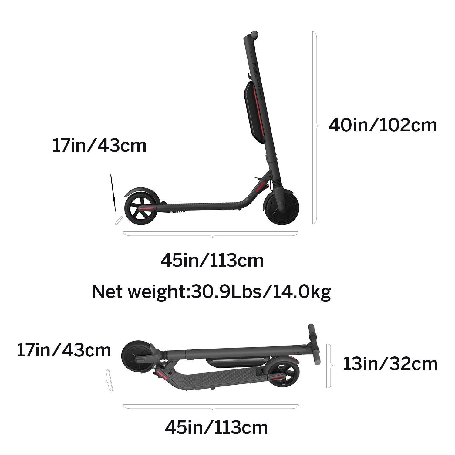 Segway Ninebot ES4 Electric Kick Scooter- 800W Motor