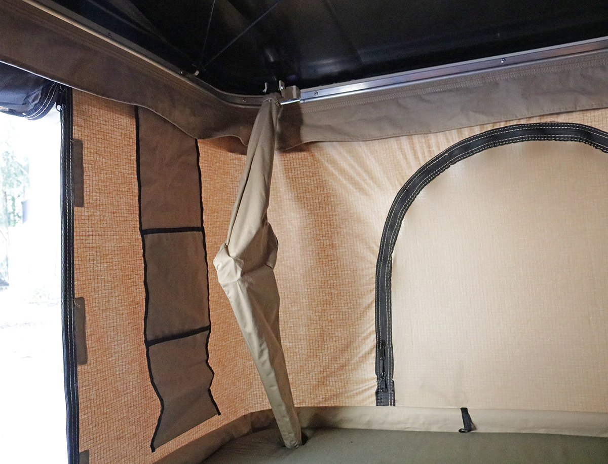 Beige Overlanding Tent Pop Up Roof Tent Universal for Cars