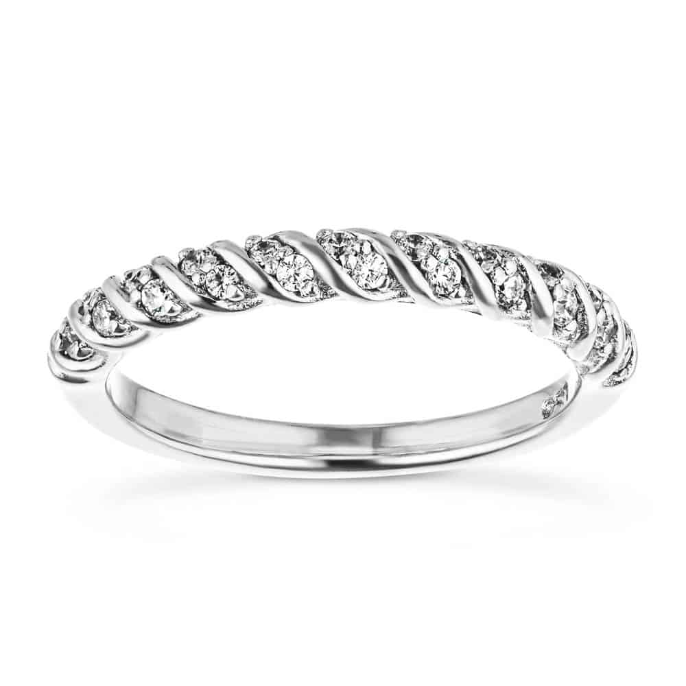 Stormi 1/6 ctw Round Lab Grown Diamond Twist Wedding Band