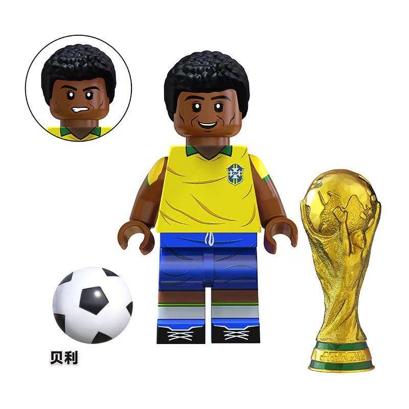 Football star building block toys