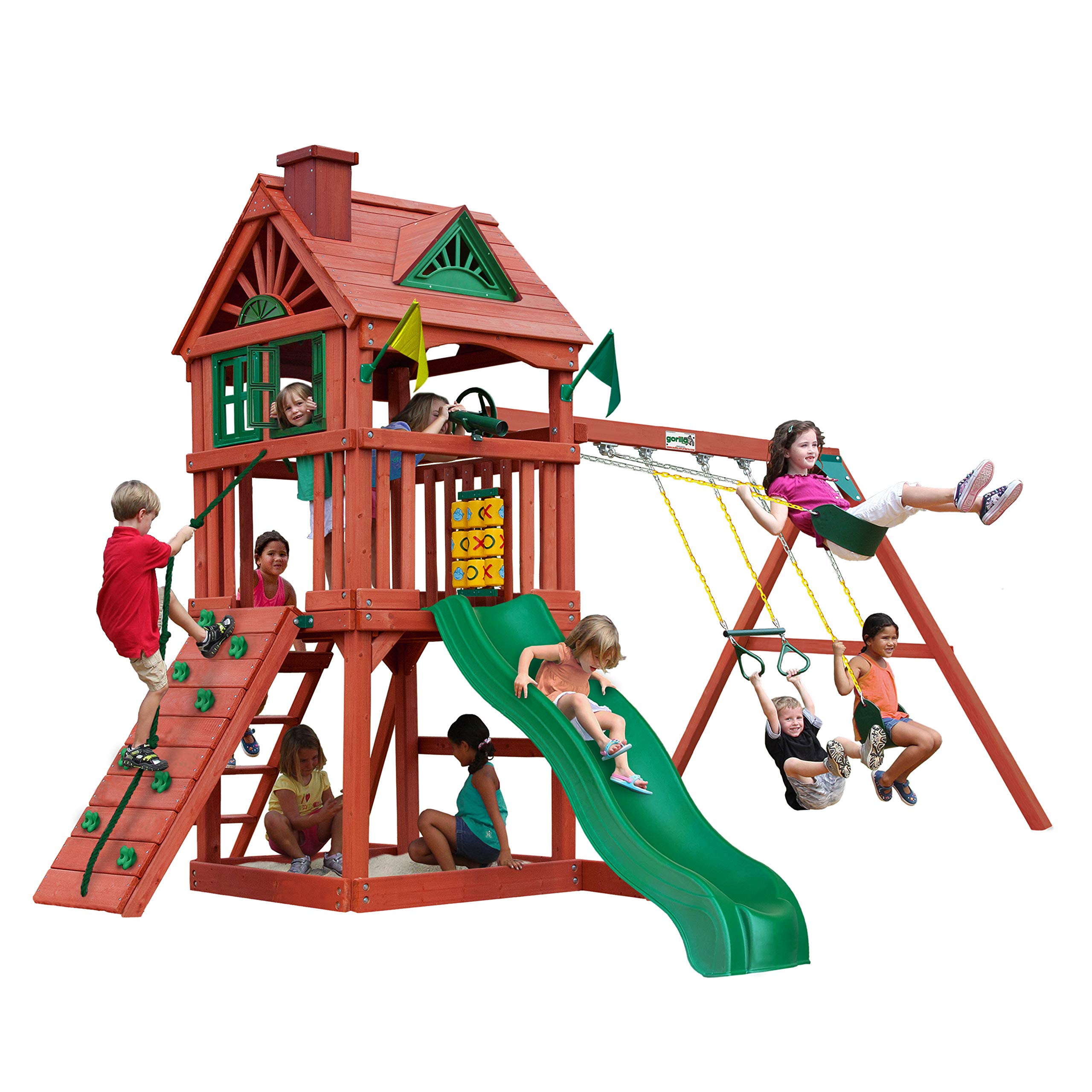 Gorilla Playsets 01-0021 Nantucket II Wooden Swing Set