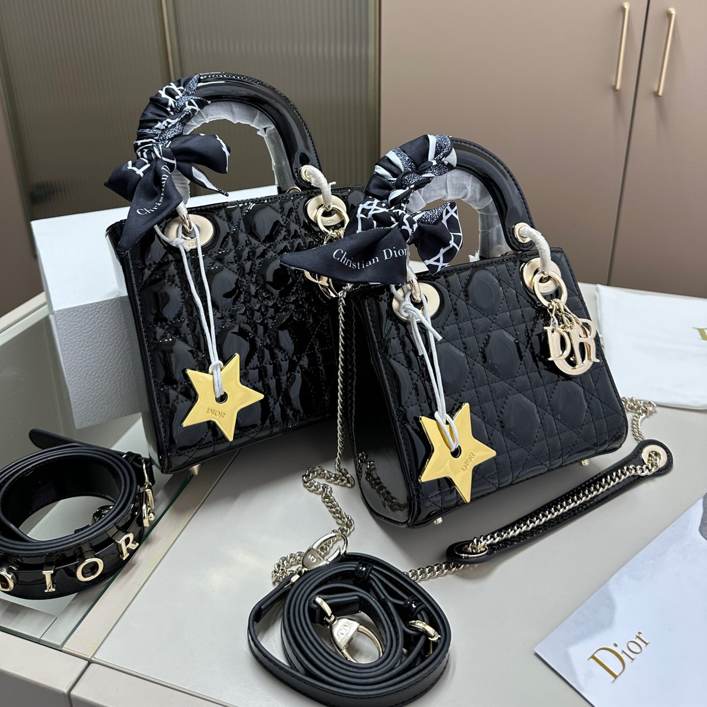 Dior Lacquer Leather D-lite lady bag