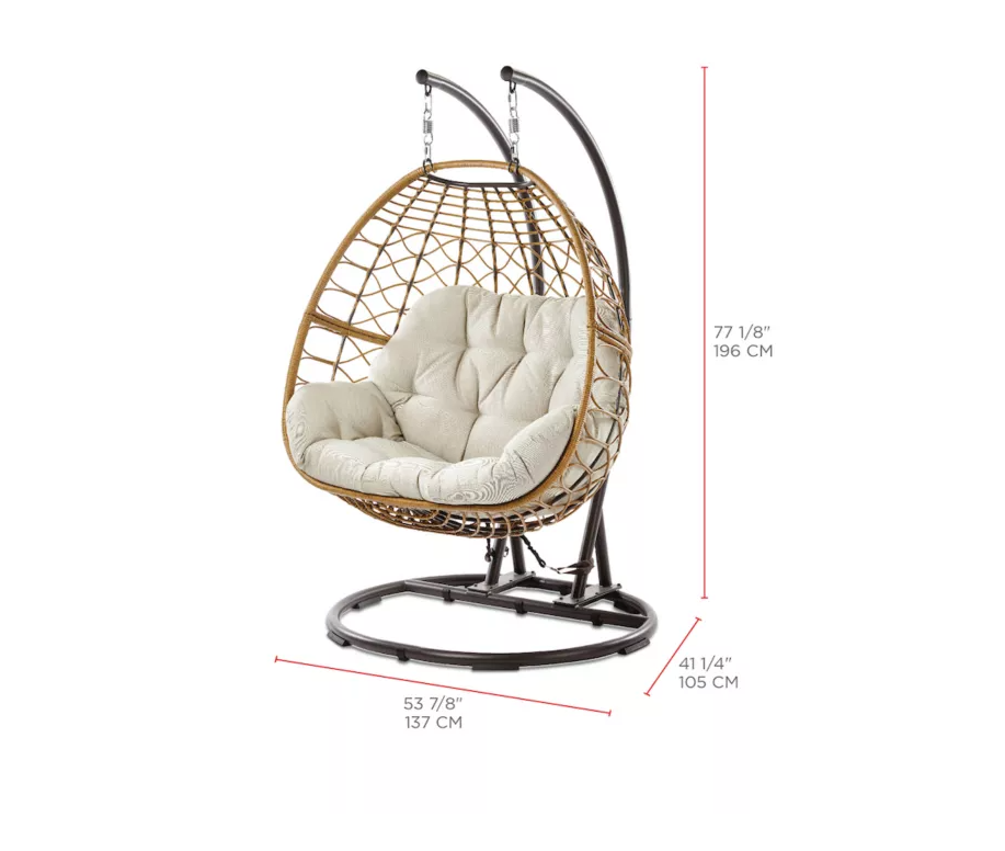 Double Egg Chair with Stand