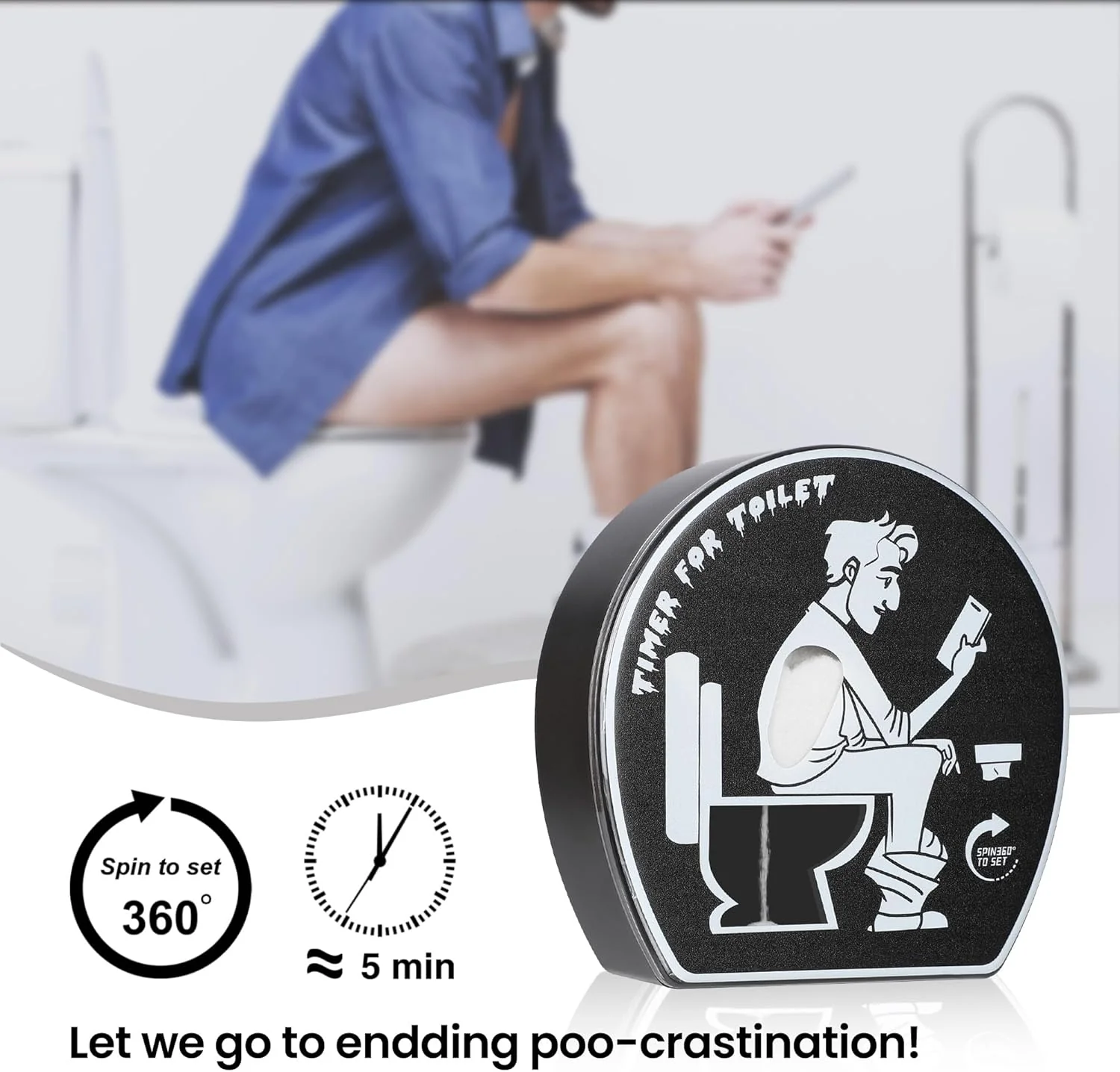 💝Funny Gifts for Men 🤩Toilet Timer
