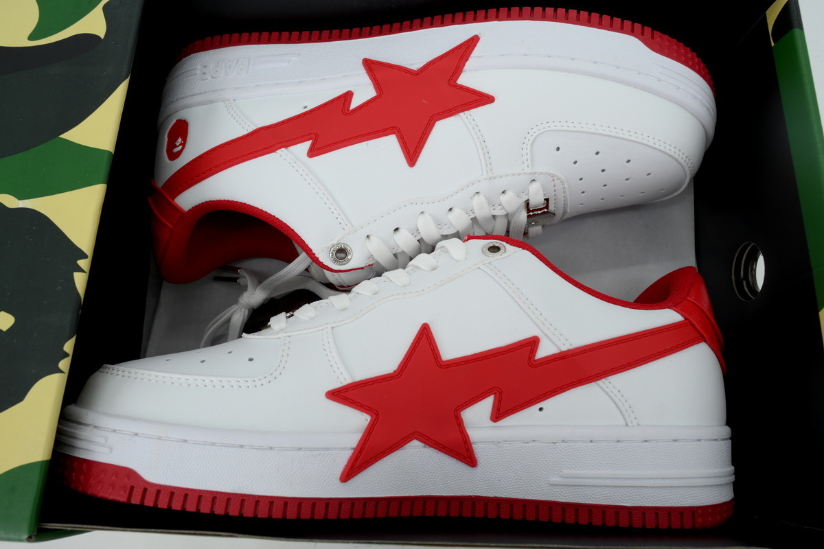 A Bathing Ape Red And White Big Star OZXSHMX 91314M