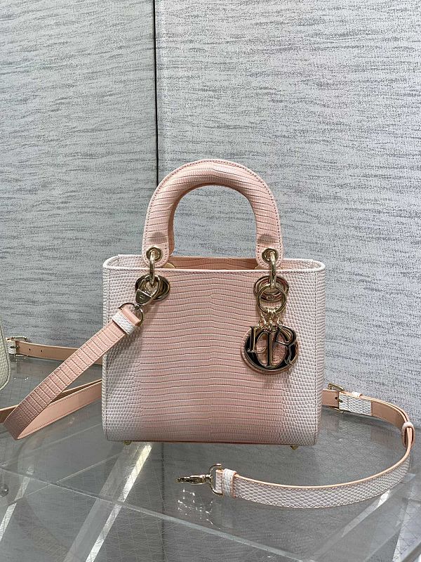 Lady Dior Mini Bag Pink Lizard