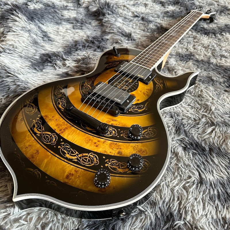 Zakk Wylde Series Electric Guitar Yellow Totem Pattern 6 Strings