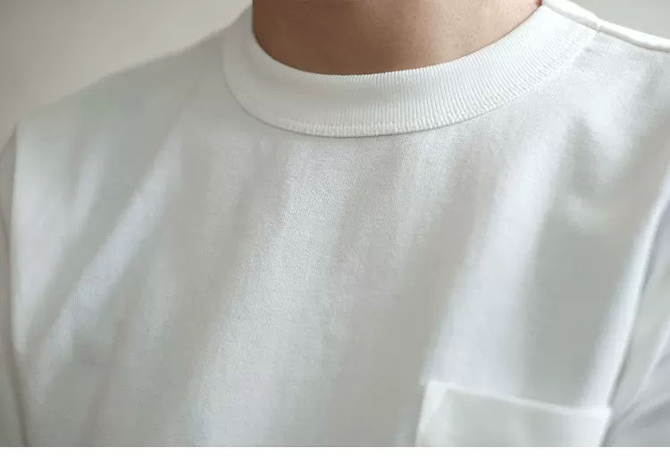Short sleeve round neck pure white t-shirt