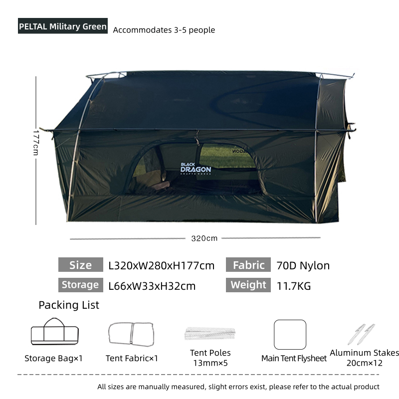 BLACK DRAGON PELTA L Nylon Tent