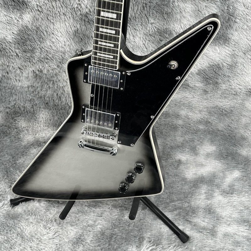 Explorer Electric Guitar Solid Body HH Pickups 6 Strings Fixed Bridge