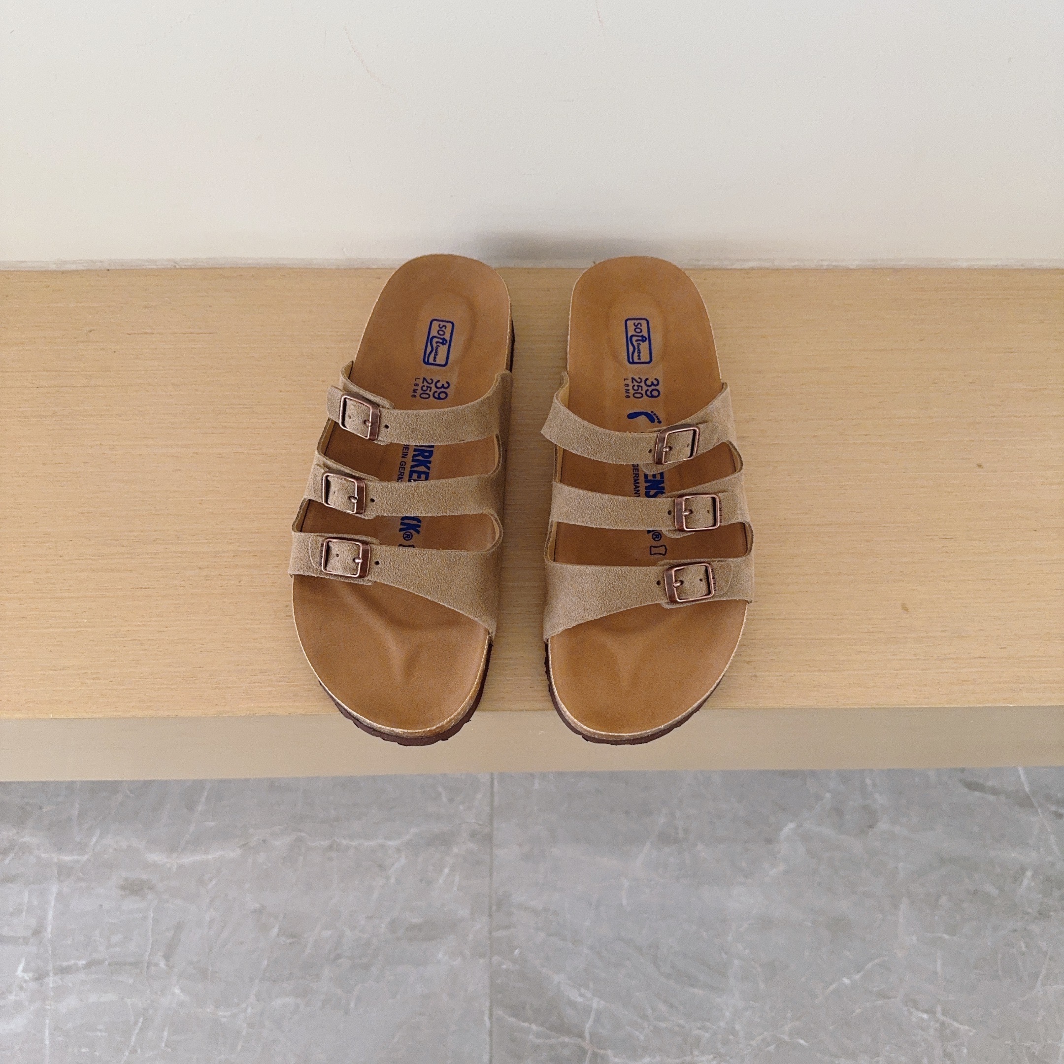 Birken-Style Three-Strap Sandals