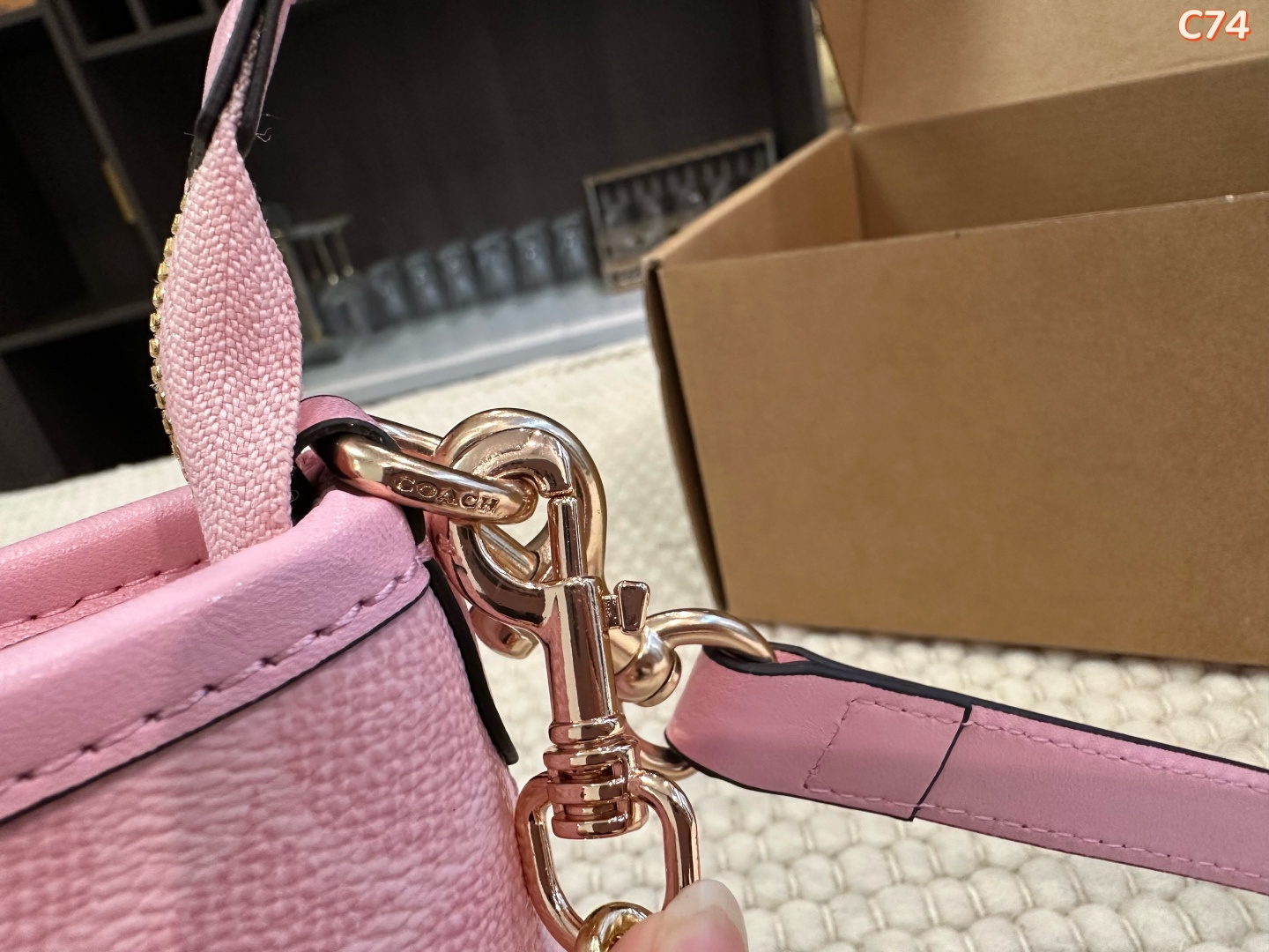 Coach Mini Tote Crossbody Bag with Chain Charms
