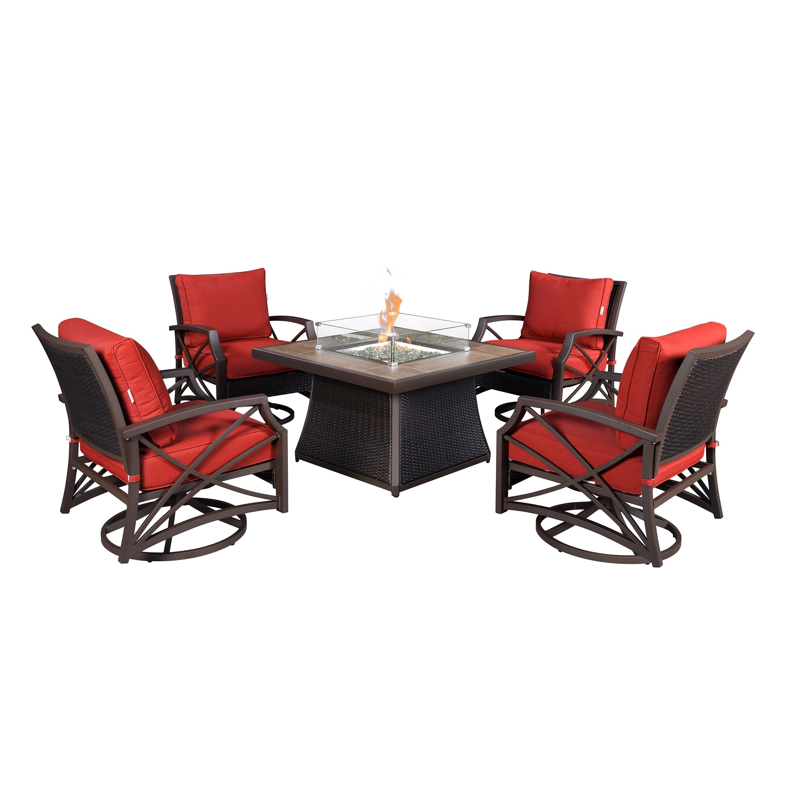 Kinger Home Propane Brazier Table 5-Piece Set
