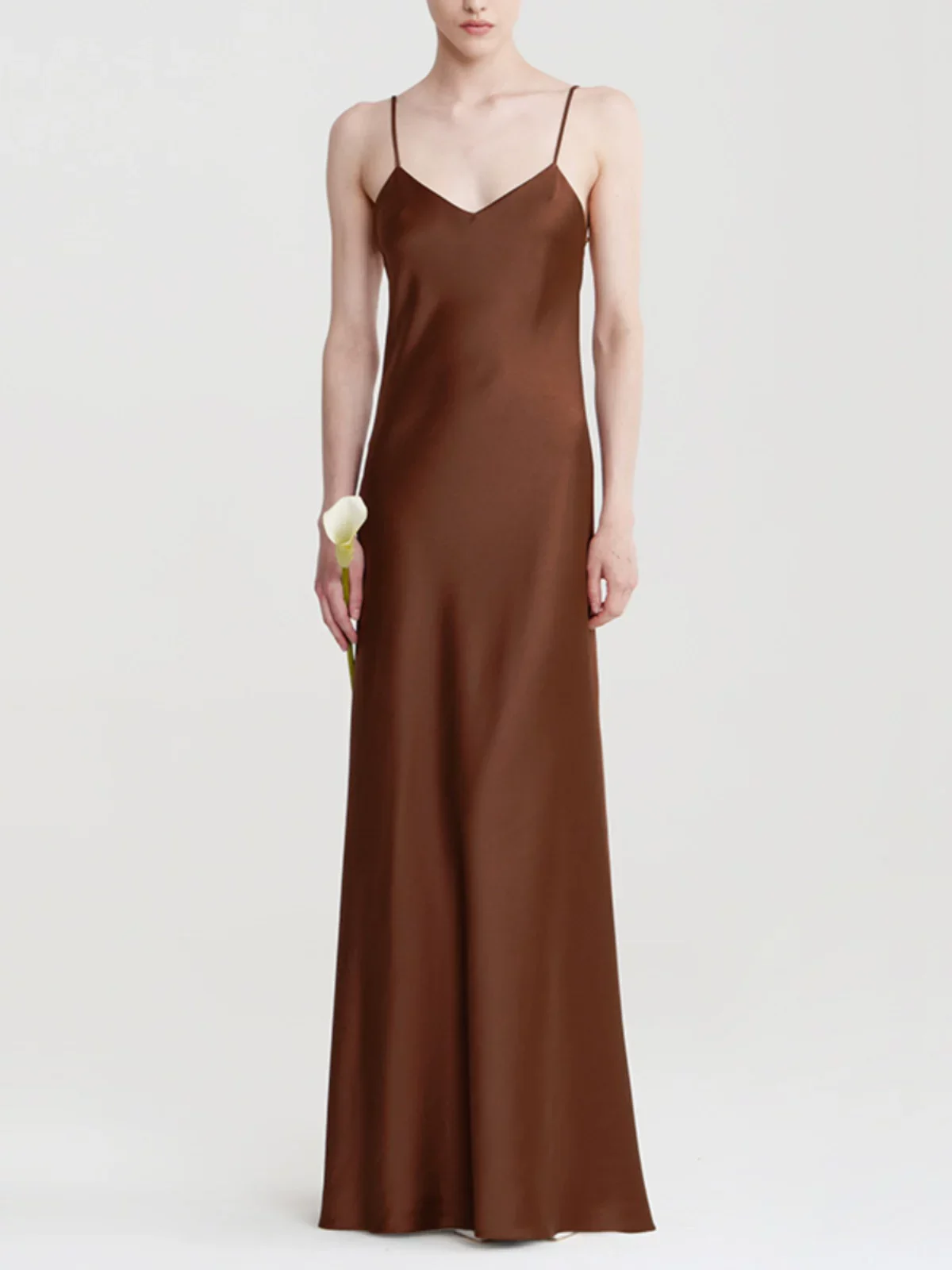 Summer high-end solid color elegant maxi dress