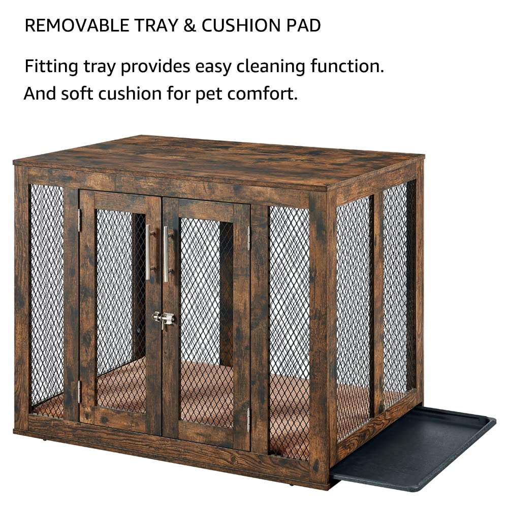 Dog Crate with Cushion & Tray
