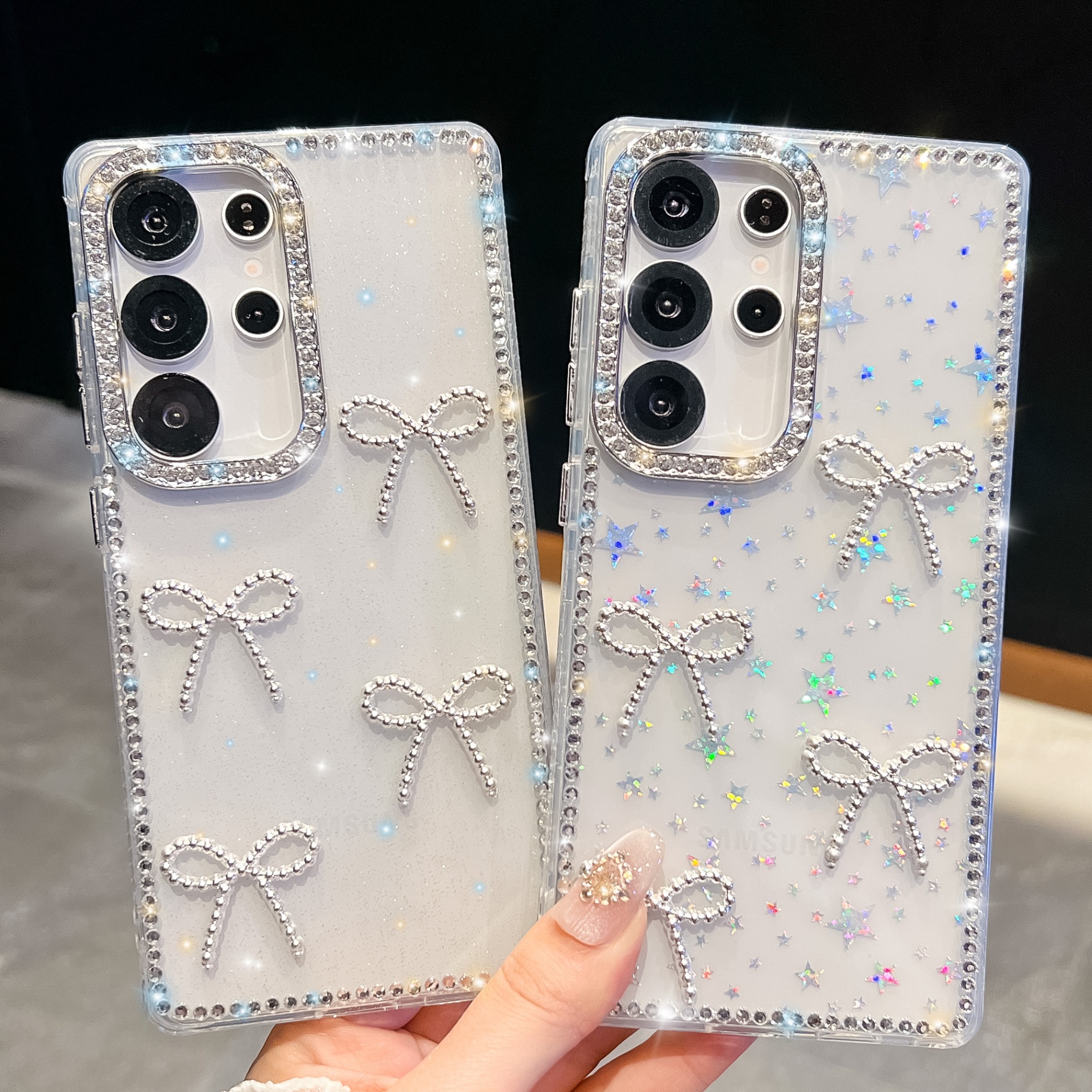 Galaxy S24 Plus Protective Case Glitter - back view
