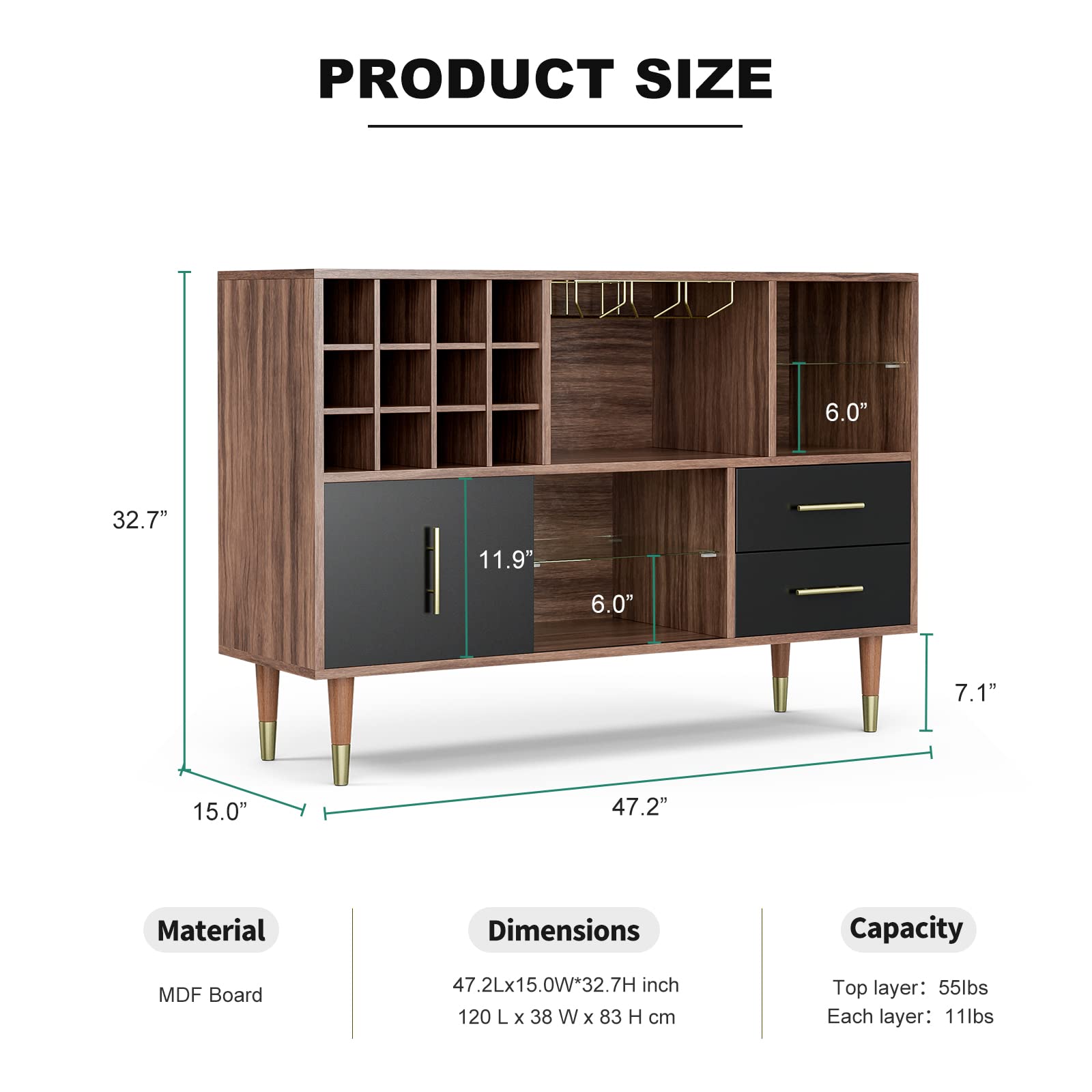 Accent Kitchen Buffet Sideboard with Storage