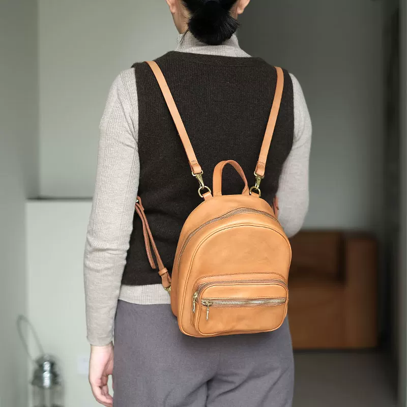 Women's square casual small backpack