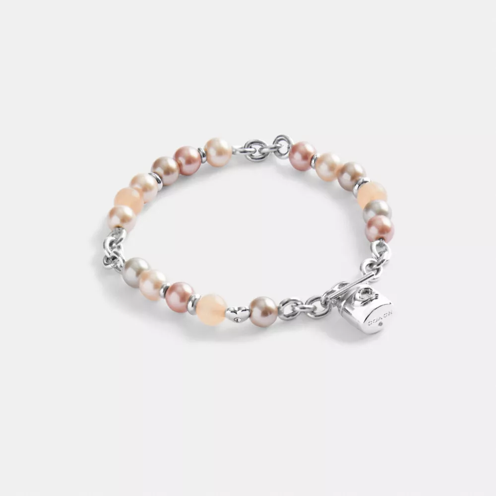 COAthtCH Pearl And Padlock Bracelet