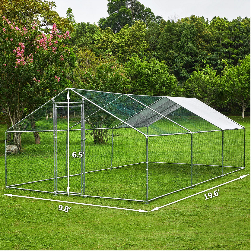 Extra Large Metal Chicken Coop Walkin Poultry Cage Rabbits