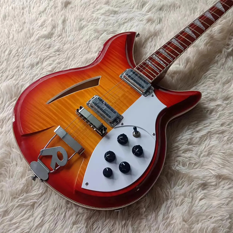 Jazz 6-string Electric Guitar Flame Maple Top&Back Professional Top