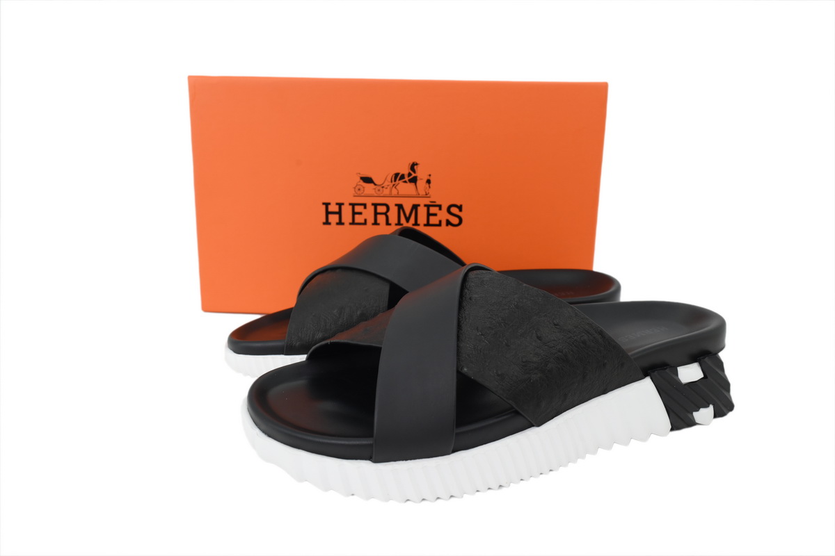 Hermes Infra Sandals Black