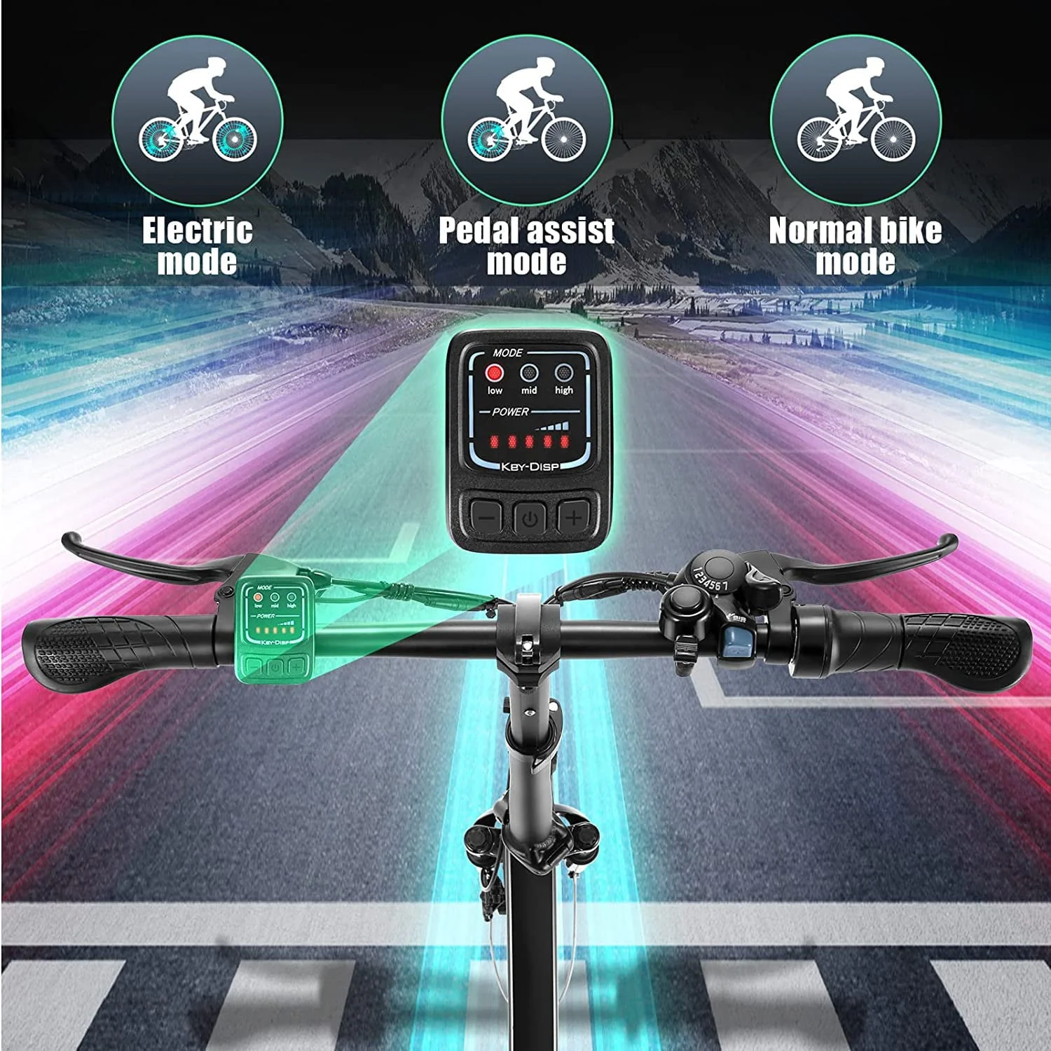 Vivi 20in Folding Electric Bike, 500W, Full Suspension