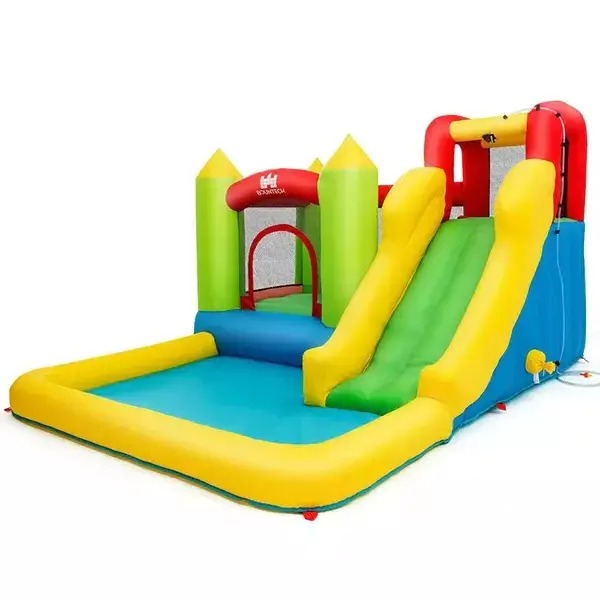 9.2' x 11.5' bounce house with water slide (with pump)