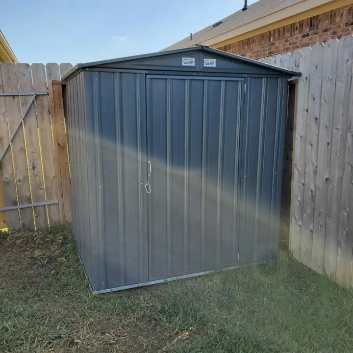 6 ft. W x 5 ft. D Metal Storage Shed