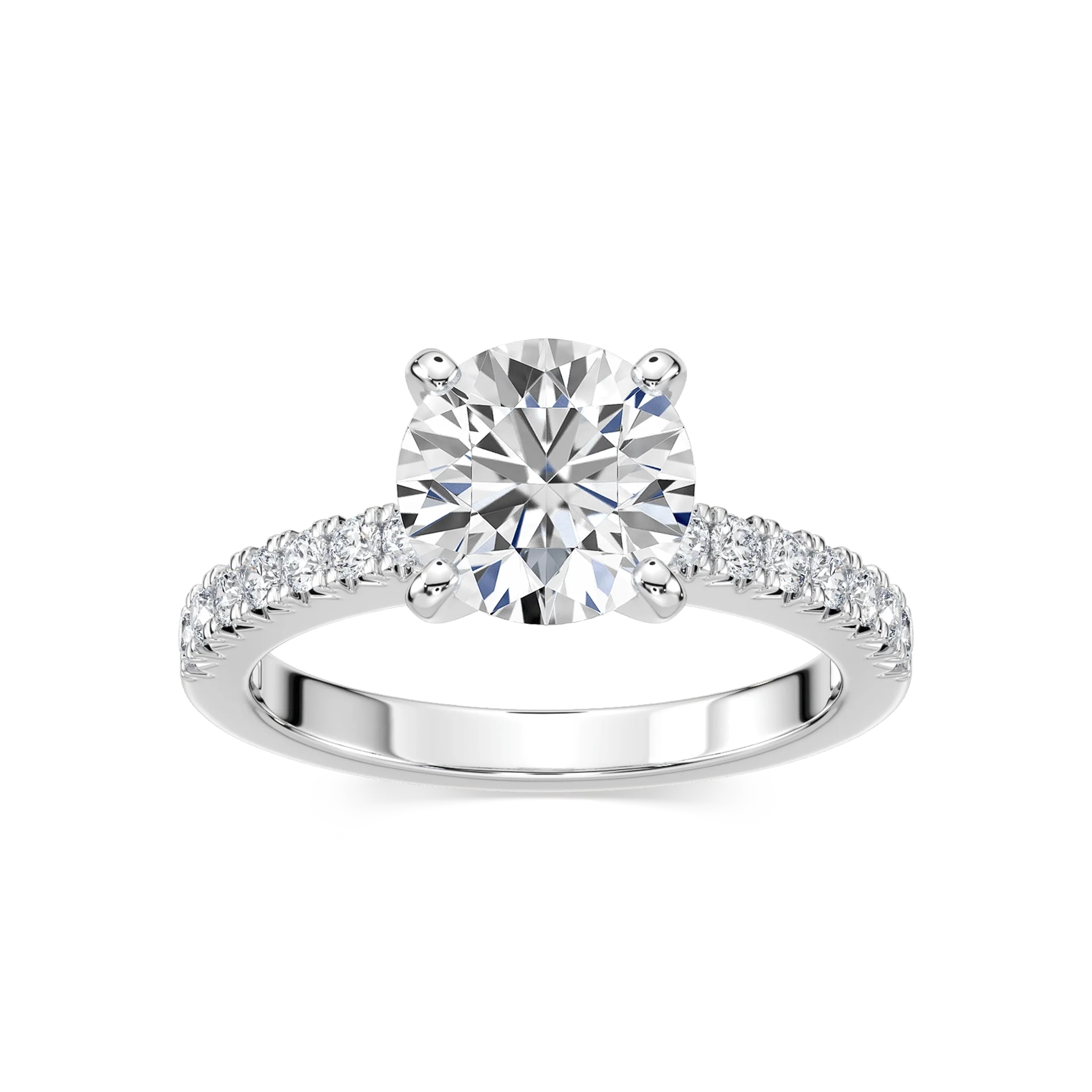 Khloe Lab Grown Diamond Side Stone Engagement Ring