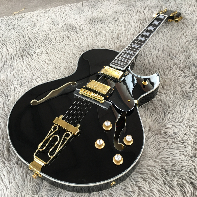 Hollow Body Byrdland Electric Guitar Gold Hardware Jazz Bridge Fast Ship