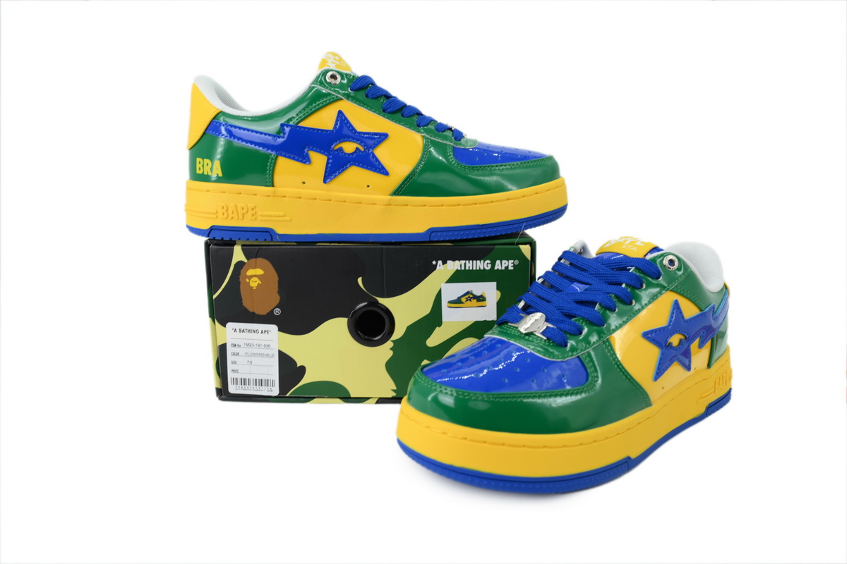 KidSuper × A BATHING APE BAPE STA Brazil Green Yellow 1M23 191 936