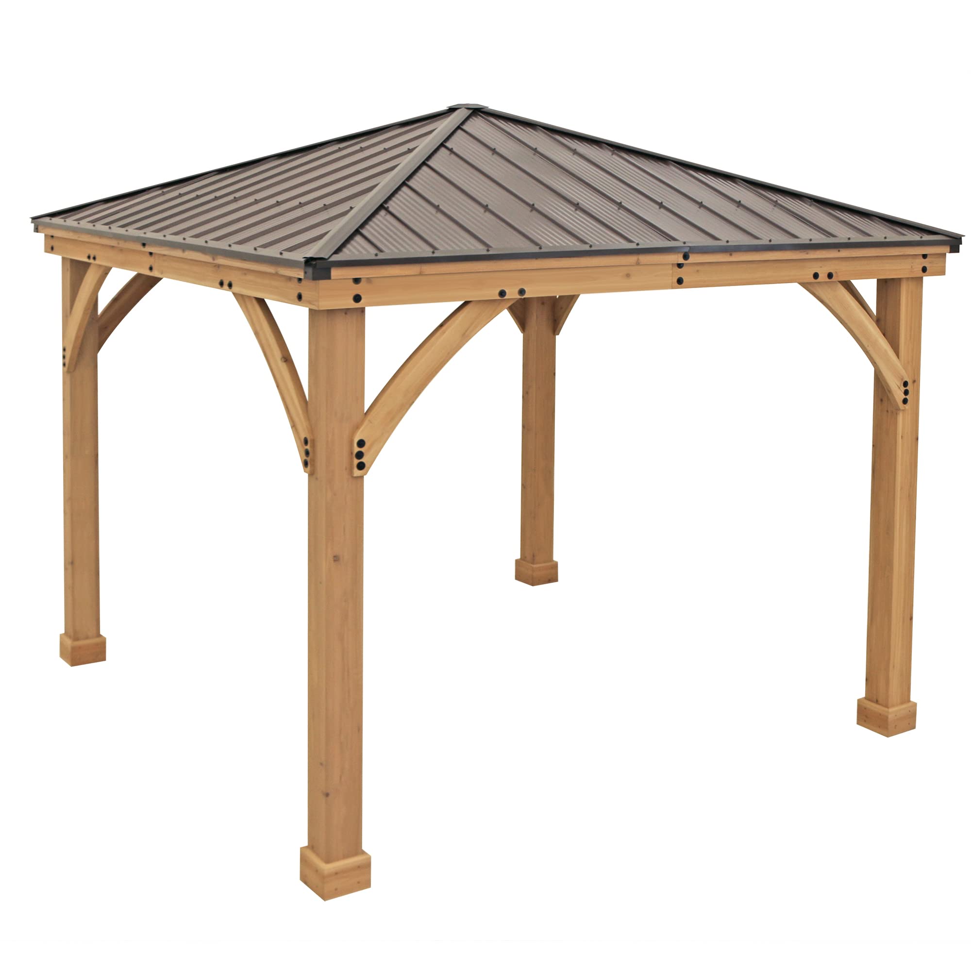 Meridian 10x10 Solid Wood Patio Gazebo