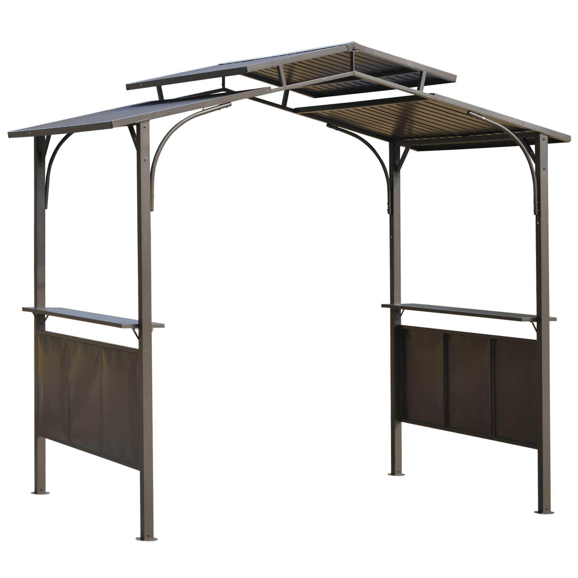 8'x5' BBQ Grill Gazebo with 2 Side Shelves