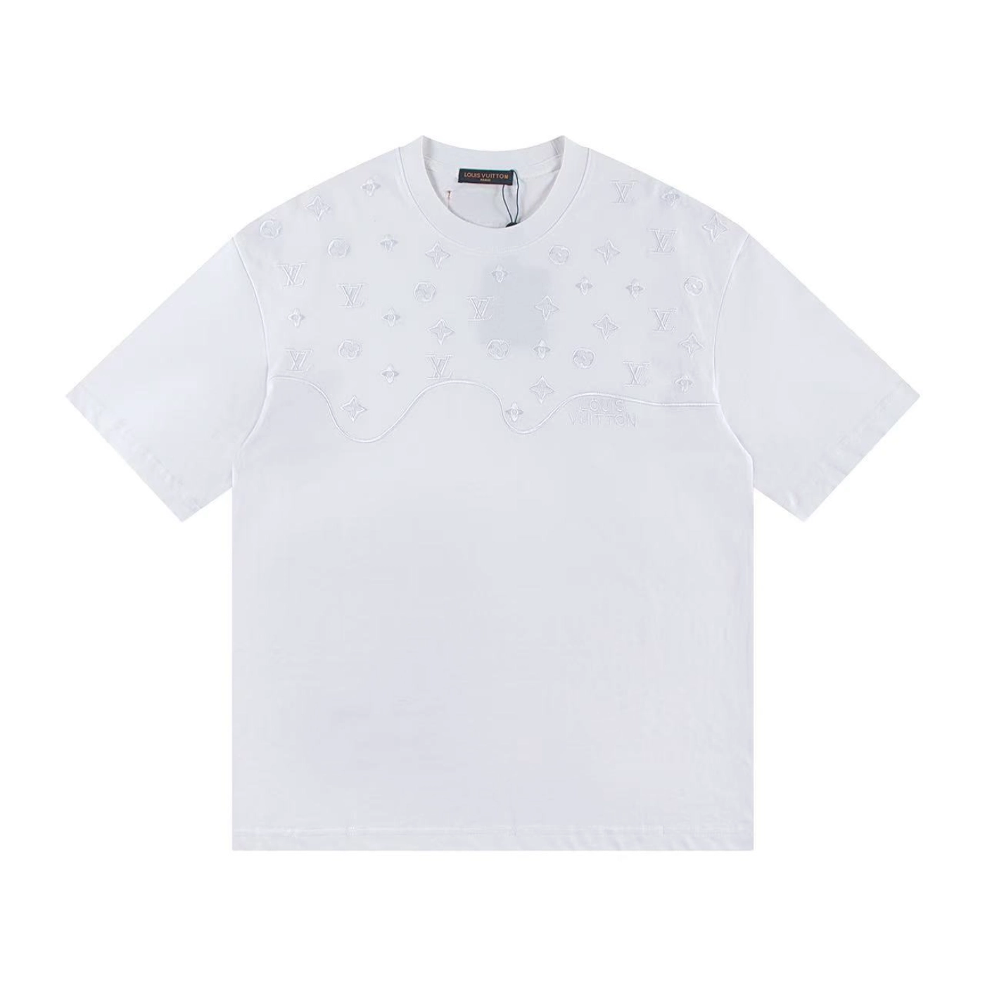 Louis Vuitton T-shirt Z030 Black/White/Khaki