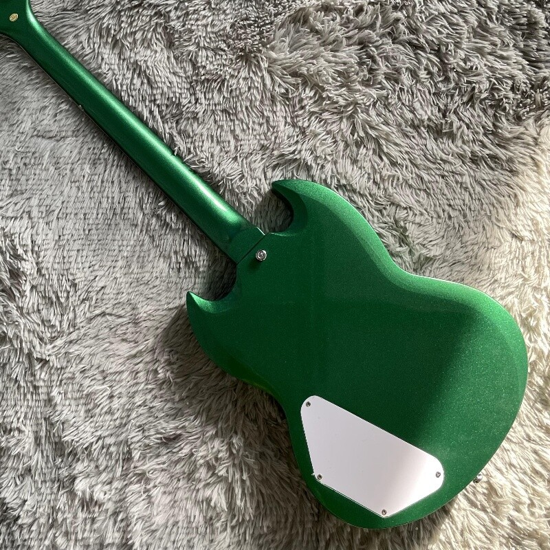Metallic Green SG 60s Custom Electric Guitar Tremolo Mahogany Body 3H Pickups