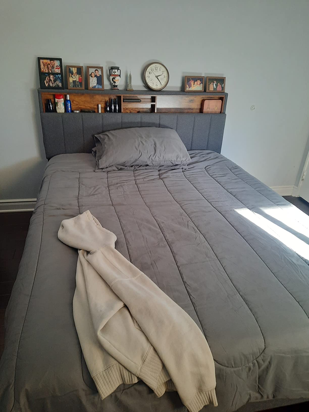 Queen Bed Frame with USB Ports and Outlets