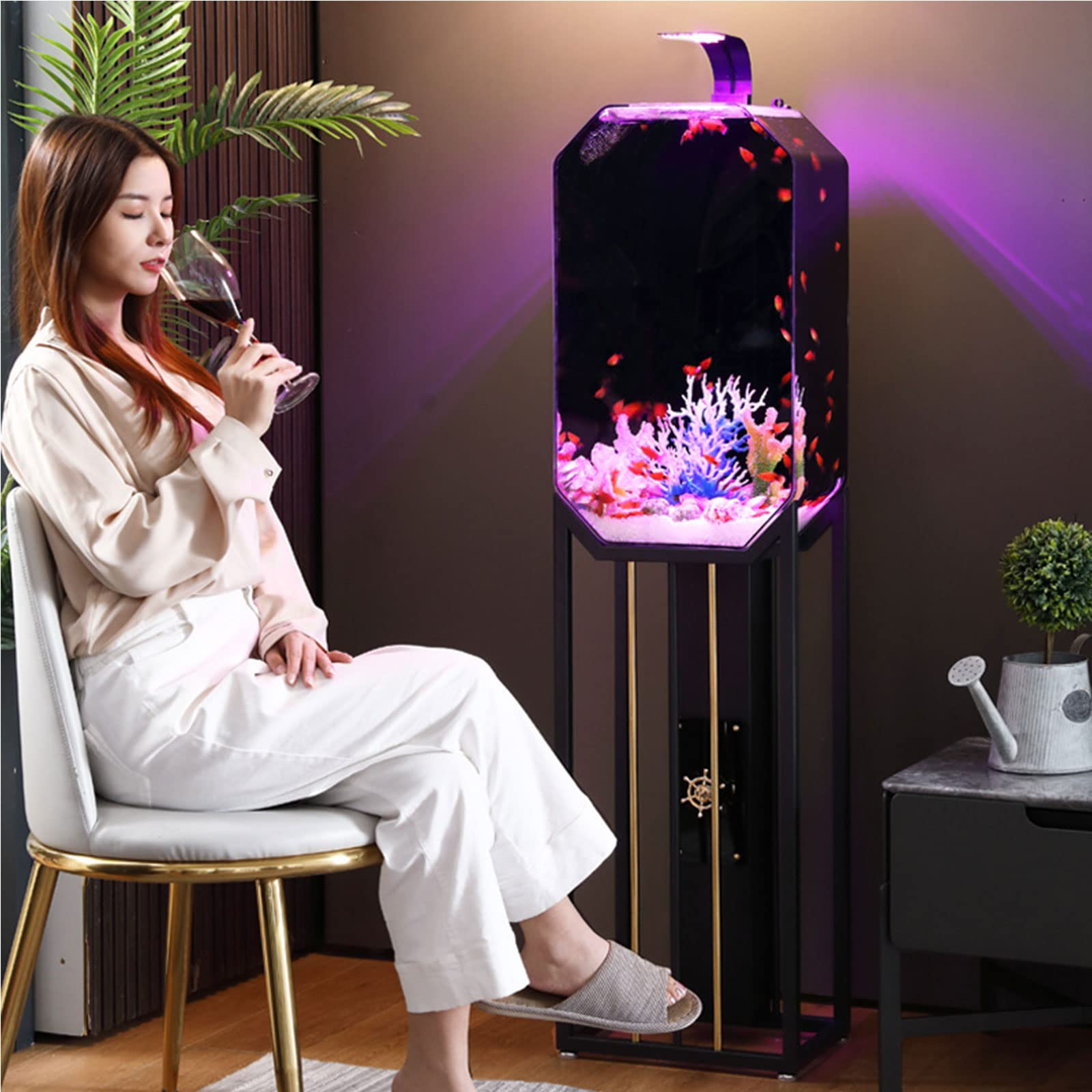 Creative Fish Tank Ecological Floor Living Room Fish Tank Small