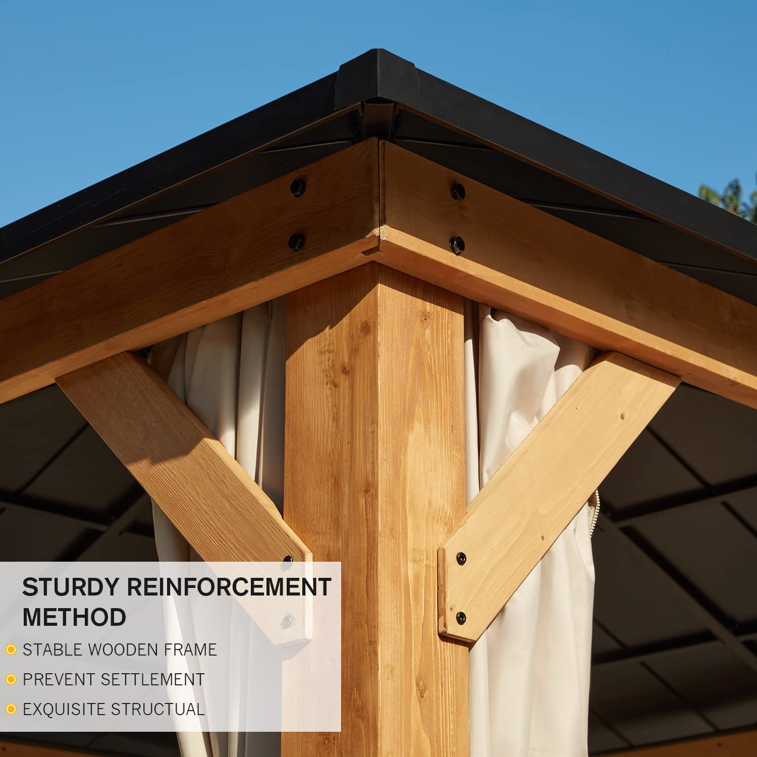 13'x15' Cedar Wood Gazebo