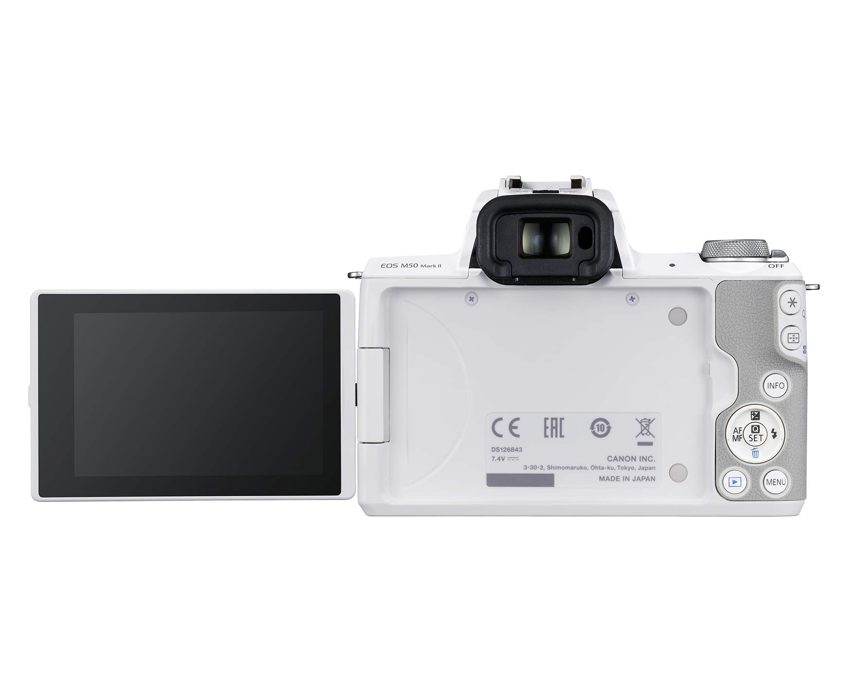 Canon EOS M50 Mark II + EF-M 15-45mm is STM Kit White