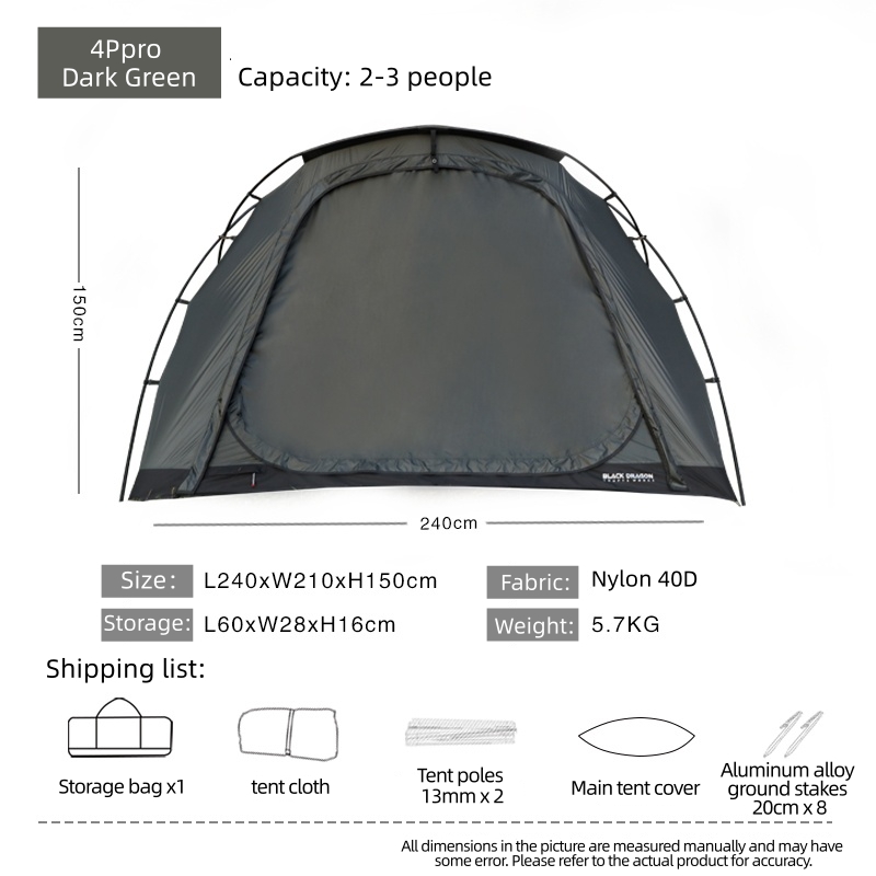 BLACK DRAGON 4Ppro Nylon Version Tent