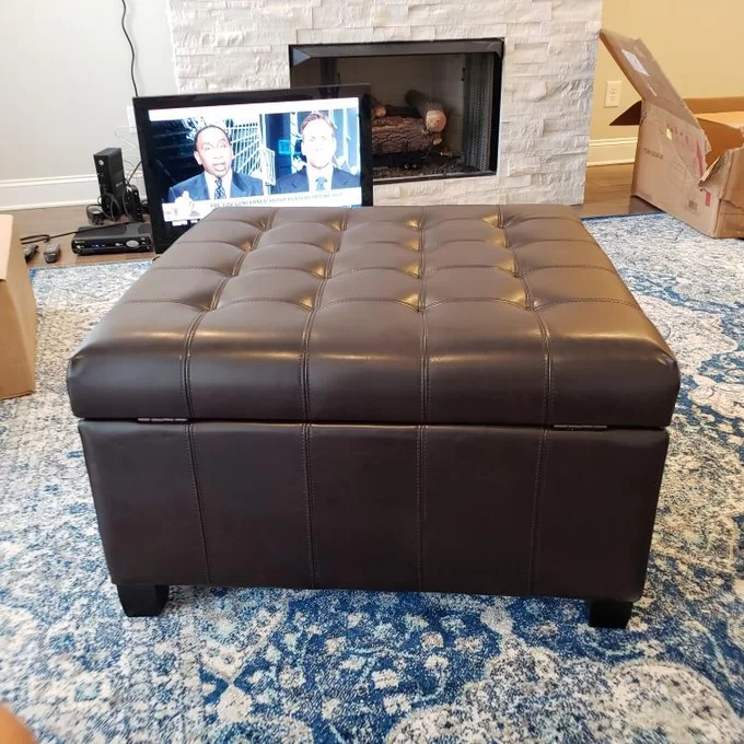 Francisville Vegan Leather Ottoman