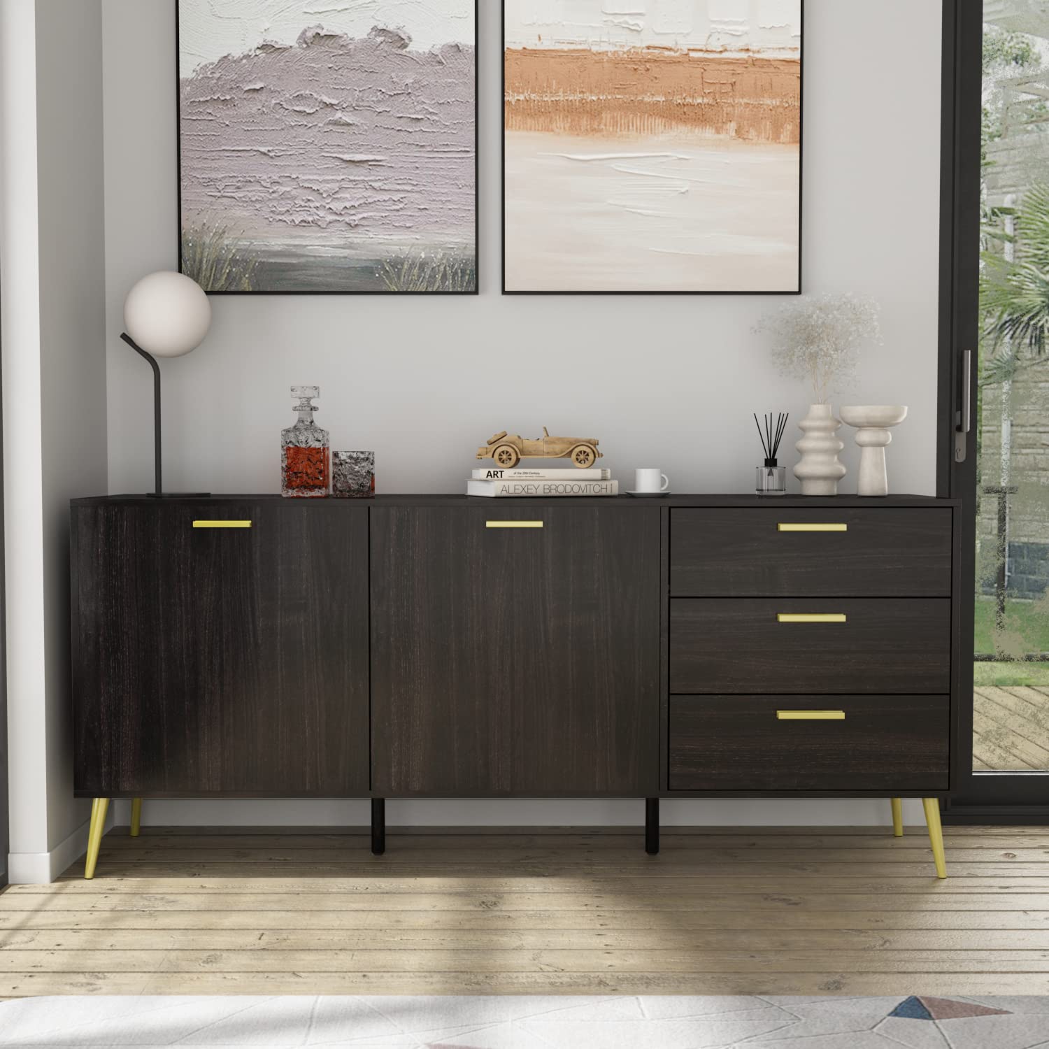 Buffet Drawers & 2 Doors Storage